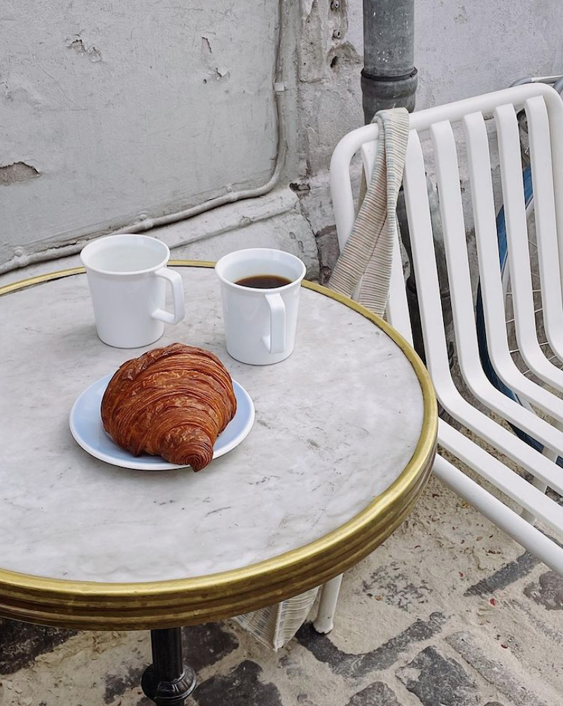 croissant and coffee